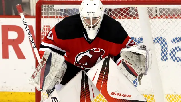 Goaltender Evan Cormier at the New Jersey Devils Development Camp