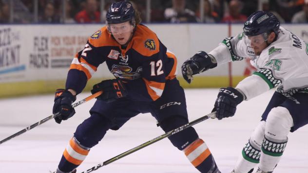 Greenville Swamp Rabbits forward Johno May against the Florida Everblades
