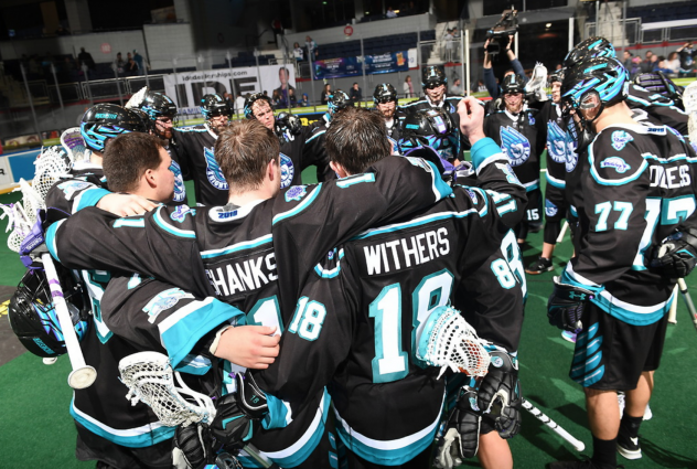 Rochester Knighthawks huddle