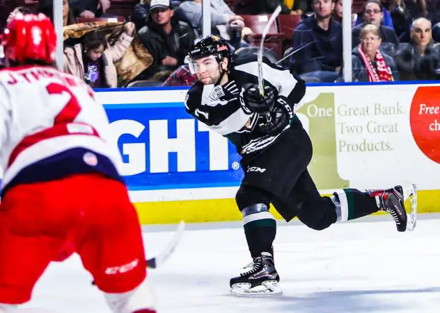 Utah Grizzlies Forward JT Henke in action