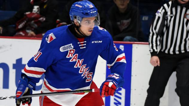 Forward Chase Campbell with the Kitchener Rangers