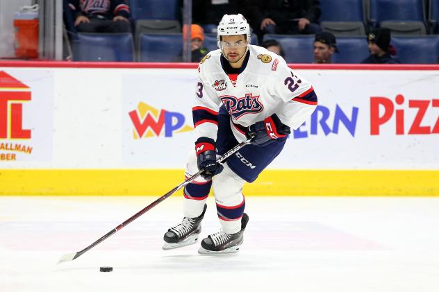 Forward Jadon Joseph with the Regina Pats