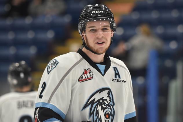 Defenceman Dallas Hines with the Kootenay Ice