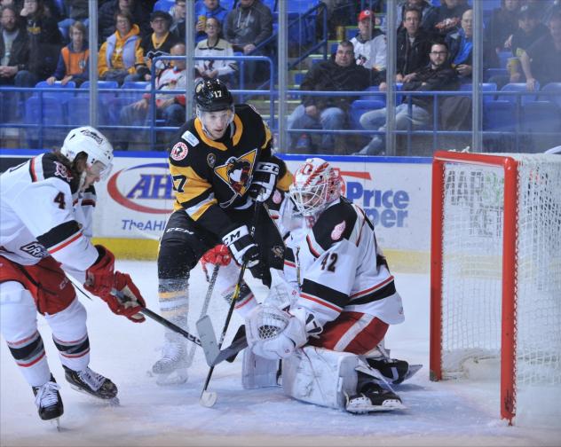 Grand Rapids Griffins goaltender Patrik Rybar vs. the Wilkes-Barre/Scranton Penguins