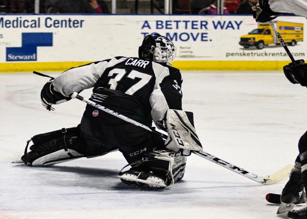 Utah Grizzlies goaltender Kevin Carr