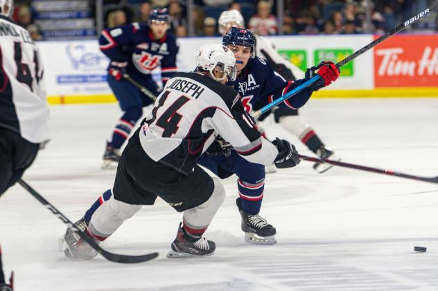 Vancouver Giants forward Jadon Joseph in action against the Lethbridge Hurricanes
