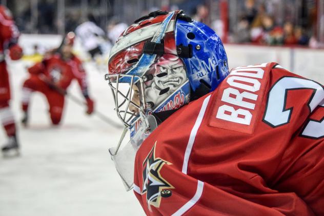 Goaltender Jeremy Brodeur with the Allen Americans