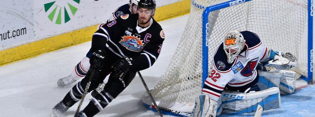 South Carolina Stingrays goaltender Gordon Defiel against the Orlando Seal Bears