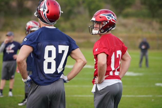 Luke Papilion and Brandon Silvers at Memphis Express practice