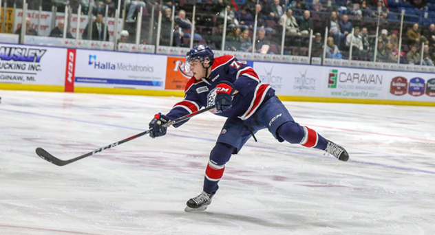 Saginaw Spirit defenseman Bode Wilde