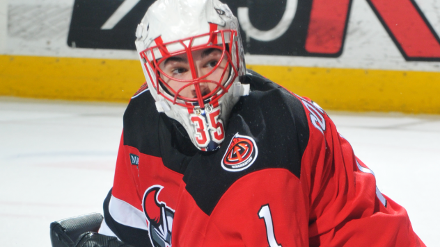 Binghamton Devils goaltender Evan Cormier