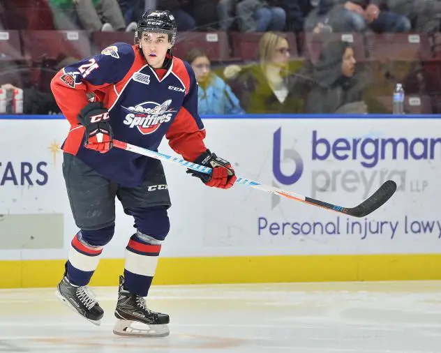 Mathew MacDougall with the Windsor Spitfires
