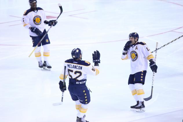 Norfolk Admirals celebrate against Orland