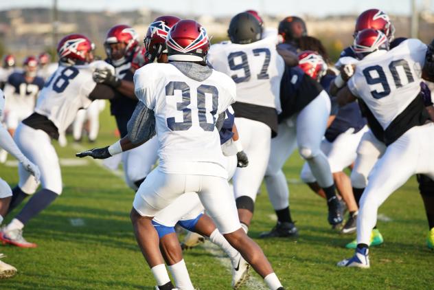 Channing Stribling of the Memphis Express at practice