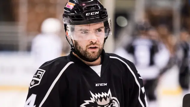 Forward Michael Doherty with the Manchester Monarchs