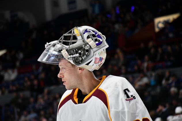 Cleveland Monsters goaltender Brad Thiessen