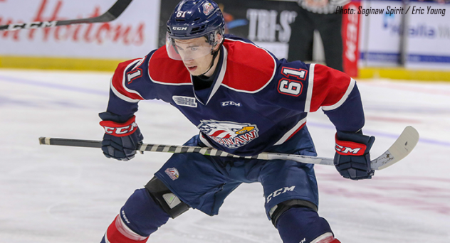 Saginaw Spirit center Ryan McLeod