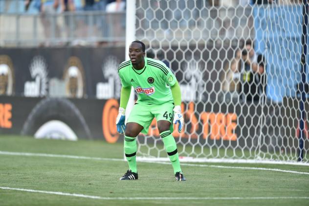 Goalkeeper Brian Sylvestre with the Philadelphia Union