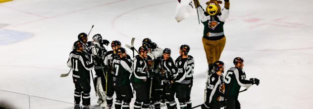 Utah Grizzlies celebrate a win