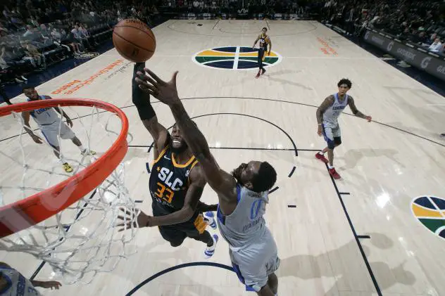 Salt Lake City Stars center Willie Reed goes in for a dunk
