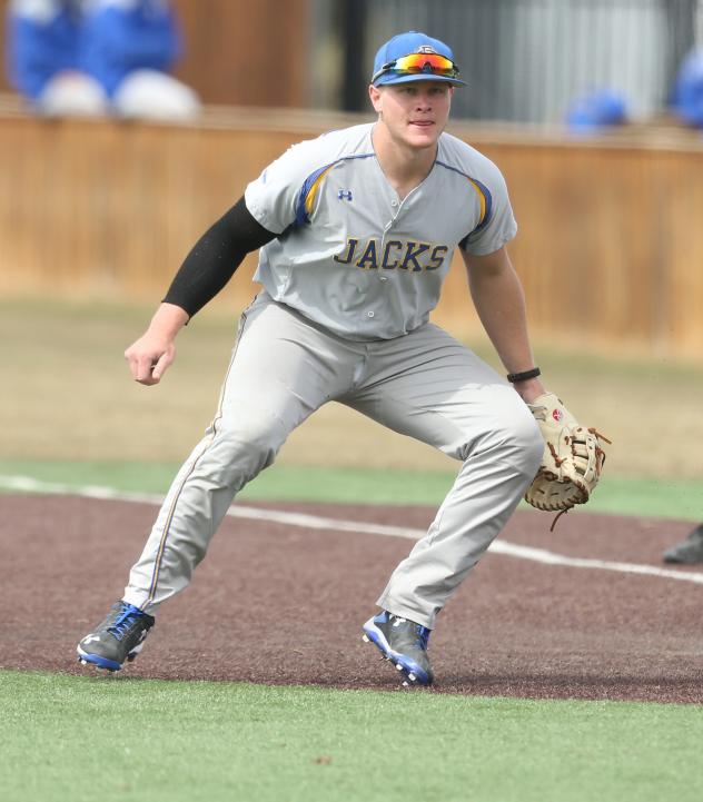 Infielder Josh Falk with South Dakota State