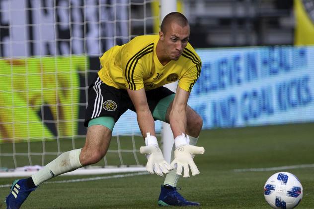 Goalkeeper Logan Ketterer with Columbus Crew SC