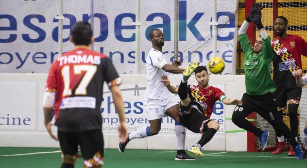 Jonatas Melo of the Baltimore Blast vs. the Mississauga Metrostars