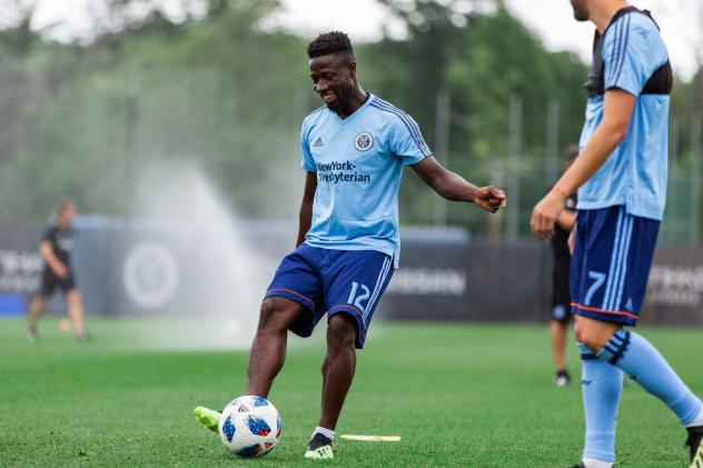 New York City FC midfielder Ebenezer Ofori