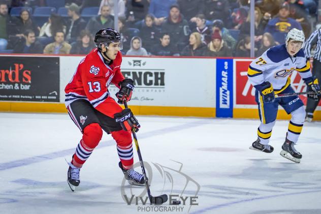 Niagara IceDogs right wing Kirill Maksimov