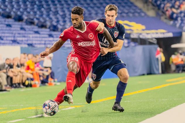 Defensive midfielder Brandon Eaton with the Richmond Kickers