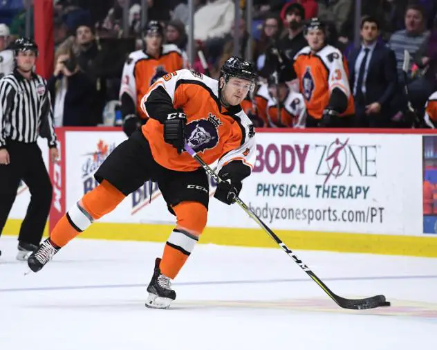 Defenseman Scott Dornbrock with the Reading Royals