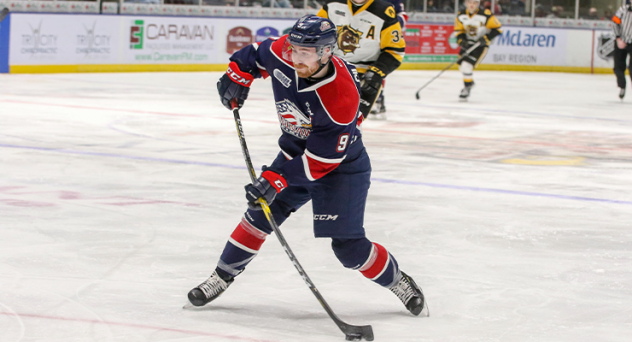 Brady Gilmour of the Saginaw Spirit