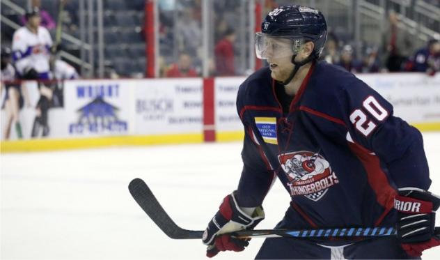 Evansville Thunderbolts center Carter Shinkaruk