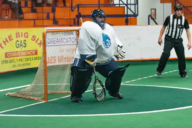 Rochester Knighthawks goaltender Nick Damude