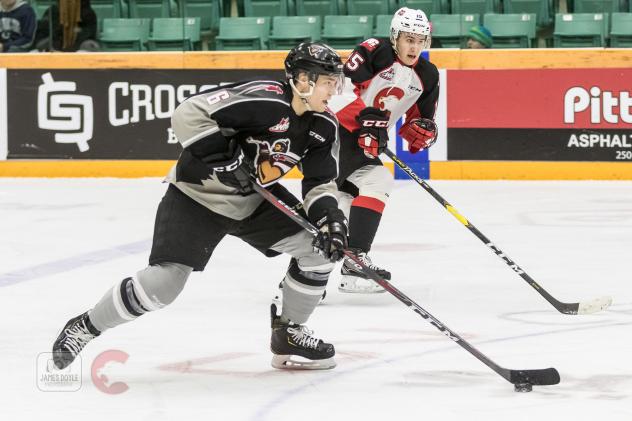 Vancouver Giants defenceman Dylan Plouffe against the Prince George Cougars