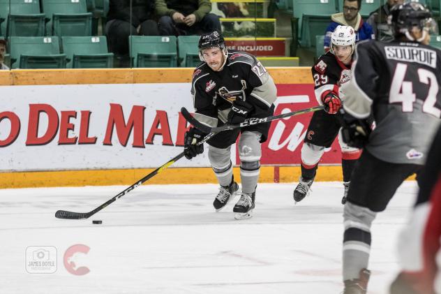 Vancouver Giants defenseman Seth Bafaro against the Prince George Cougars