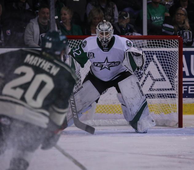 Texas Stars goaltender Colton Point