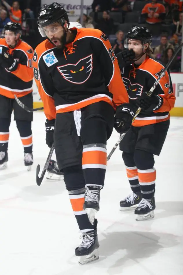 Forward Justin Bailey with the Lehigh Valley Phantoms