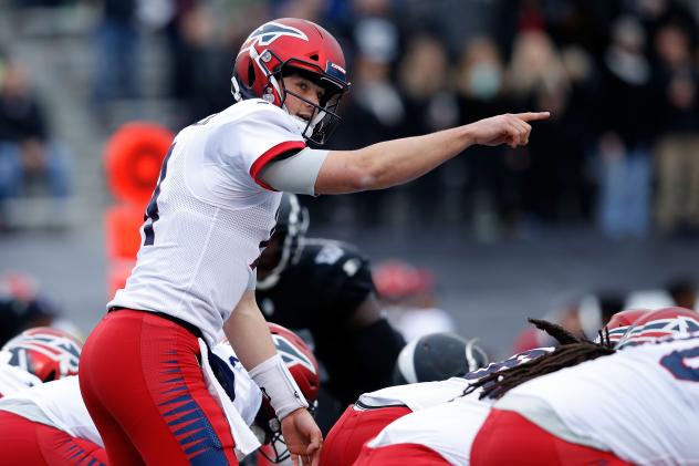 Memphis Express quarterback Christian Hackenberg vs. the Birmingham Iron