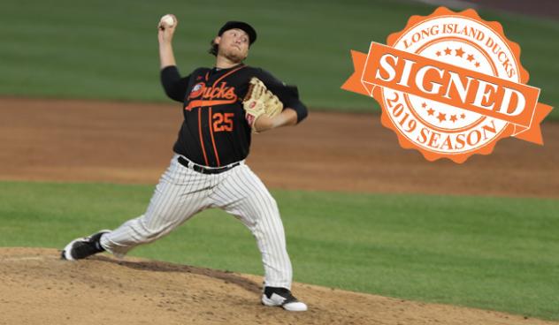 Long Island Ducks pitcher Tyler Badamo