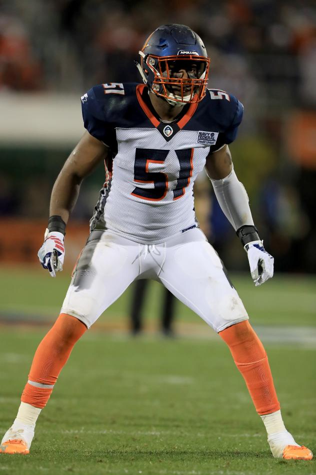 Orlando Apollos linebacker Terence Garvin