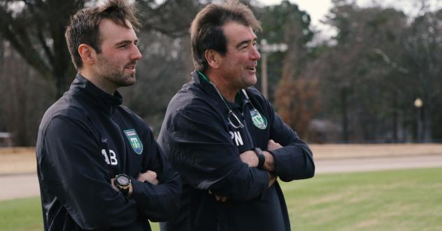 Greenville Triumph coaches Alex Blackburn and Rick Wright