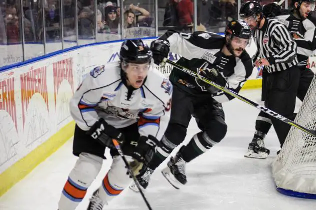 Utah Grizzlies vs. the Kansas City Mavericks behind the net