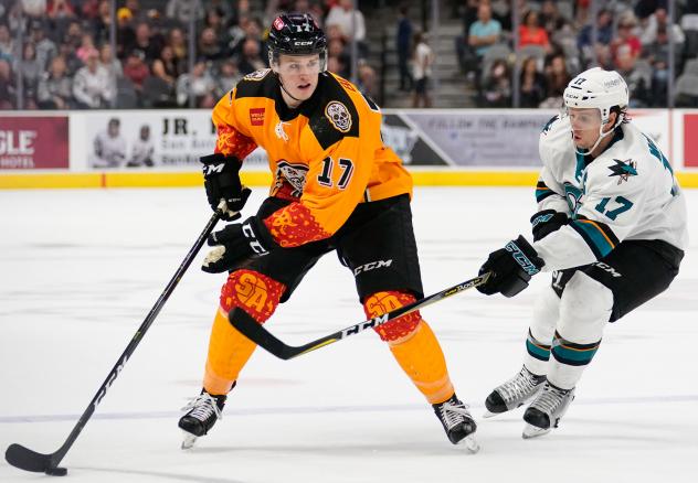 Forward Sammy Blais with the San Antonio Rampage