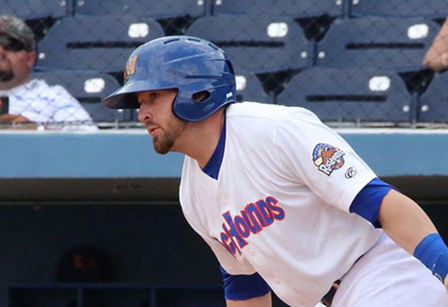 Outfielder/second baseman J.P. Sportman with the Midland RockHounds