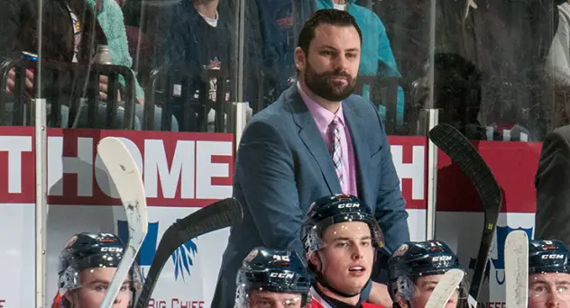 Saginaw Spirit head coach Chris Lazary