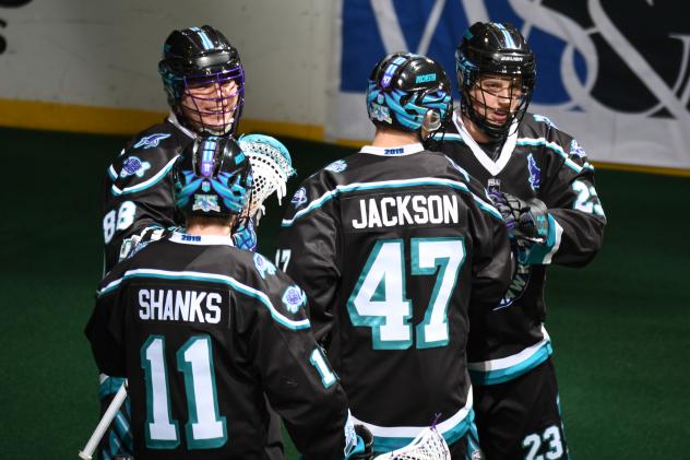 Rochester Knighthawks huddle