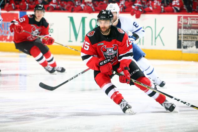 Binghamton Devils forward Nick Saracino