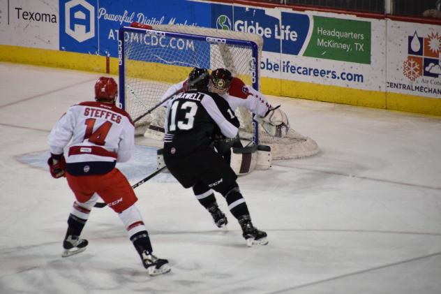 Utah Grizzlies forward Mitch Maxwell against the Allen Americans