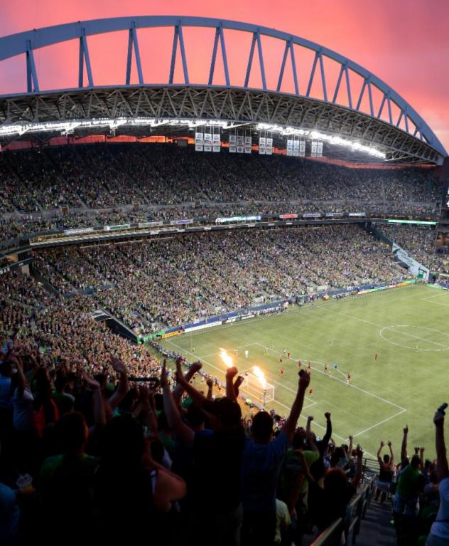 The night sky over CenturyLink Field on July 13, 2014